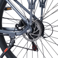 Bicicleta Eléctrica Urbana al por Mayor con Cuadro de Acero, 7 Velocidades, 27.5 Pulgadas, Fat Bike C70, Motor sin Escobillas de 250W en el Buje Trasero, Pantalla LCD, para Adultos