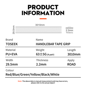 TOSEEK Ruban de guidon de vélo personnalisé en PU+EVA, Accessoires de vélo, Ruban de guidon de vélo de <span class=keywords><strong>route</strong></span>, Pièces de vélo - Product Image 2