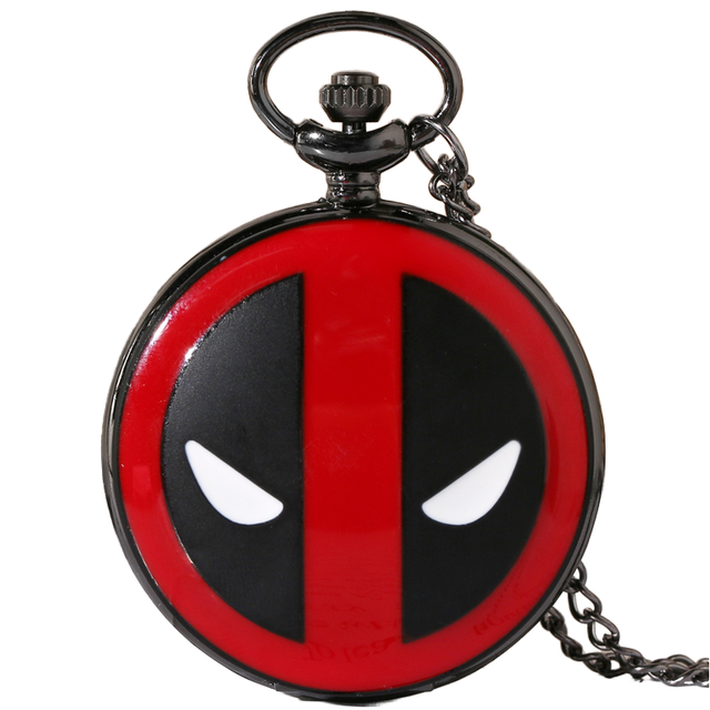 American Comics Steampunk Quartz Chain Pocket Watch Cosplay Antique Necklace Pendant Gift