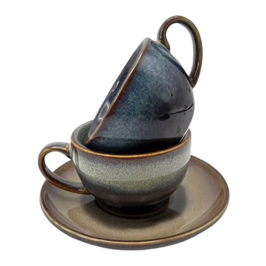 แก้วกาแฟเซรามิคแบบกำหนดเอง แก้วกาแฟเอสเพรสโซ แก้วชาเซรามิค พร้อมฝาปิดและจานรองเล็ก - Product Image 6