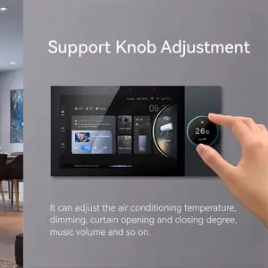 2024 built-in Alexa kontrol suara tuya rumah pintar zigbee wifi BLE gateway hidup pintar 7 inci layar sentuh