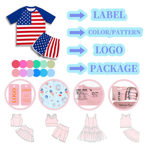 Ensemble 2 pièces pour enfants avec imprimé drapeau américain, t-shirt raglan unisexe et short, ensemble drapeau américain pour tout-petits, tenue de <span class=keywords><strong>vacances</strong></span> pour garçons et filles, 4 <span class=keywords><strong>juillet</strong></span> - Product Image 5