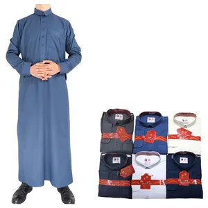 [OEM/ODM Thobe personalização] Saudi Arabian Men's Large Robe Slim-Fit Hui Camisa Manga Masculina Robe Atacado