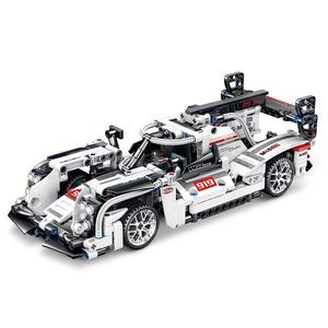 Coche de Carreras Transfronterizo de Alta Dificultad para Niños de 0 a 3 Años, Coche Deportivo de Plástico PP con Bloques de Construcción para Ensamblar - Product Image 1