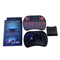 Clavier sans fil rétroéclairé LED pleine taille OEM I8 avec pavé tactile 2,4 GHz USB pour PC/Android TV Box Gaming