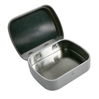 Boîte en fer blanc rectangulaire personnalisable de qualité alimentaire, format poche, mini, pour menthe, avec distributeur en plastique, en matériaux recyclés, pour bonbons et artisanat