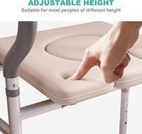 Siège de toilette surélevé avec poignées, rehausseur pour personnes âgées avec hauteur et largeur ajustées pour personnes âgées, personnes âgées, support de toilette enceinte