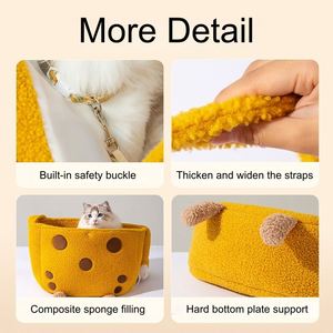 <b>Pet</b> <b>Carriers</b> Travel Products Cute Giraffe Dog <b>Carriers</b> Foldable Backpack Warm Winter Travel Bag Crossbody Design Portable - Product Image 4