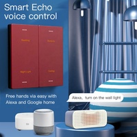 Sistema Inteligente de habitación de hotel personalizado, interruptor zigbee, tuya, WIFI, interruptor inteligente de 8 entradas, panel de 6 interruptores de luz