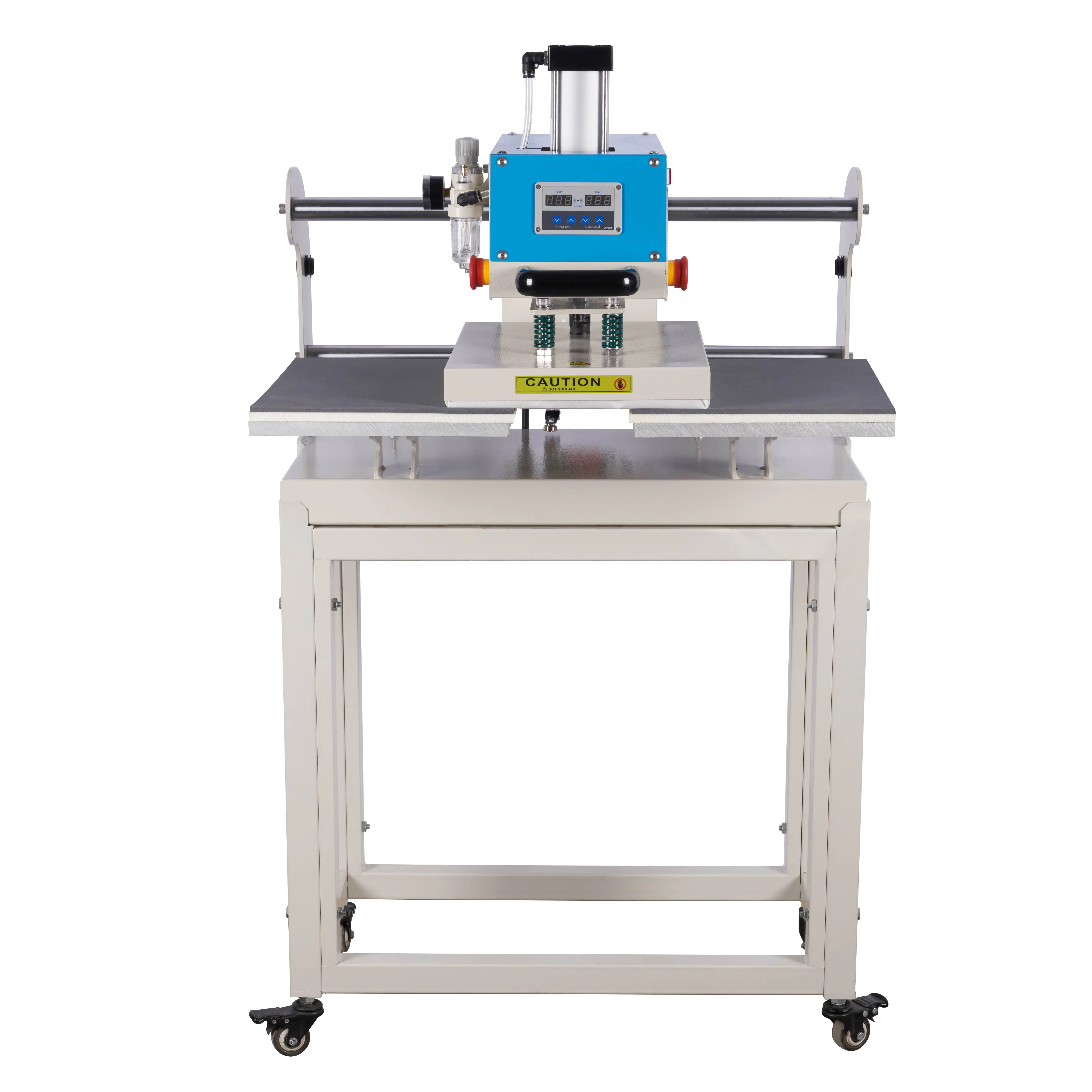 비트 핫 스캘딩 업-사이딩 티셔츠 인쇄용 공압 더블 스테이션 열 프레스 기계