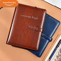 Libreta Personalizada Vintage Recargable con Anillas, Cubierta de Cuero PU/PVC, Cierre Magnético con Hebilla, para Oficina, Regalo Corporativo