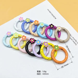 WOWEIクラフトDIY Oリングスプリングオープンキーチェーン27mmスプリングリングオープンキーチェーン金属キーリングおもちゃの財布バッグアクセサリー - Product Image 2