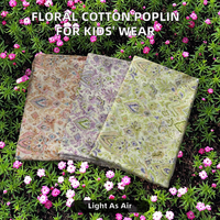 Tela Popelina 100% Algodón con Estampado Floral Pequeño, Ligera, Transpirable y Resistente a la Abrasión 40S40S, Lista para Confeccionar Faldas para Niñas