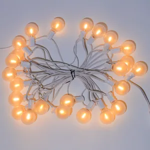 xmas Milk white frosted light bulb decorative string light for garlands Christmas Holiday Outdoor Patio G40 String Lights