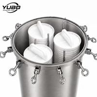 Boîtier de filtre à haut débit en acier inoxydable SS316L, type cartouche, pour la filtration des liquides dans les applications de transformation des boissons et des produits chimiques