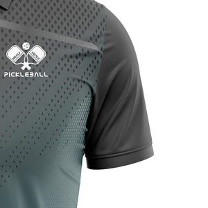 Nouveauté polo de sport imprimé personnalisé pour hommes, chemise de pickleball en polyester respirante à séchage rapide - Product Image 4