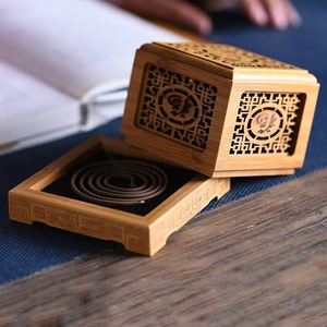 Bamboo <b>Incense</b> <b>Box</b> Hand Made Hollowed Out Design For Home Bedroom Use - Product Image 3
