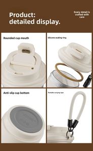 320ml Mini Stainless Steel Vacuum Insulated Coffee Mug <b>Ceramic</b> Liner Portable Fashion Travel <b>Cup</b> for Men Women - Product Image 6