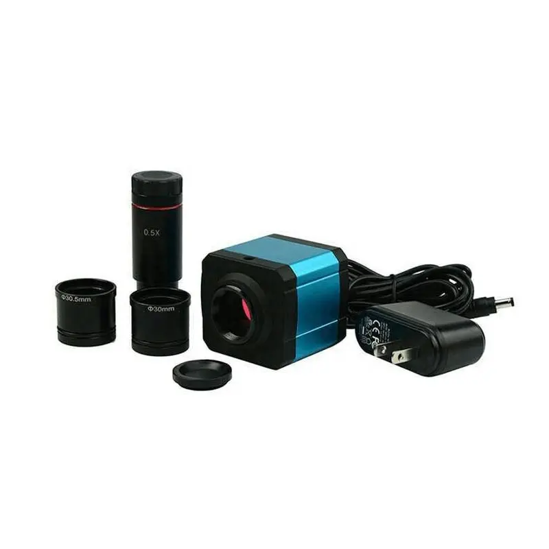 14MP C Mount Digital Microscope HD Camera 1080P TF Card HDMI-Compatible USB CCD Camera for PCB Inspection