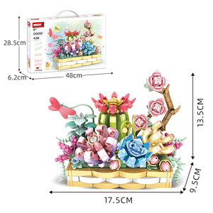Woma Toys C0291 Kit Pot Sukulen DIY Mainan Edukatif Model Blok Bangunan untuk Anak Usia <span class=keywords><strong>5</strong></span> hingga 7 Tahun - Product Image 6