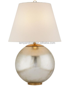 Lampe de table en verre transparent avec port USB et prise de courant, abat-jour en lin et base noire pour chambre d'hôtes, chambre à coucher, salon - Product Image 2