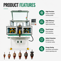 Machine d'enroulement de rotor de moteur CNC entièrement automatique à couple stable et à haut rendement pour bobine d'inductance annulaire avec garantie d'un an