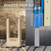 Fraise à rainurer pour défonceuse à bois, 2 dents, en carbure, personnalisable OEM/ODM, HRC60, fraise droite de nivellement avec roulement