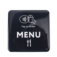Carte de menu NFC 100x100mm, étiquette en époxy, étanche, à poser pour consulter le menu, autocollant de table pour restaurant, café, hôtel