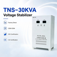 Stabilisateur de tension intelligent triphasé 30 kVA 50/60 Hz, régulateur de tension automatique SVC, tension de sortie 380 V