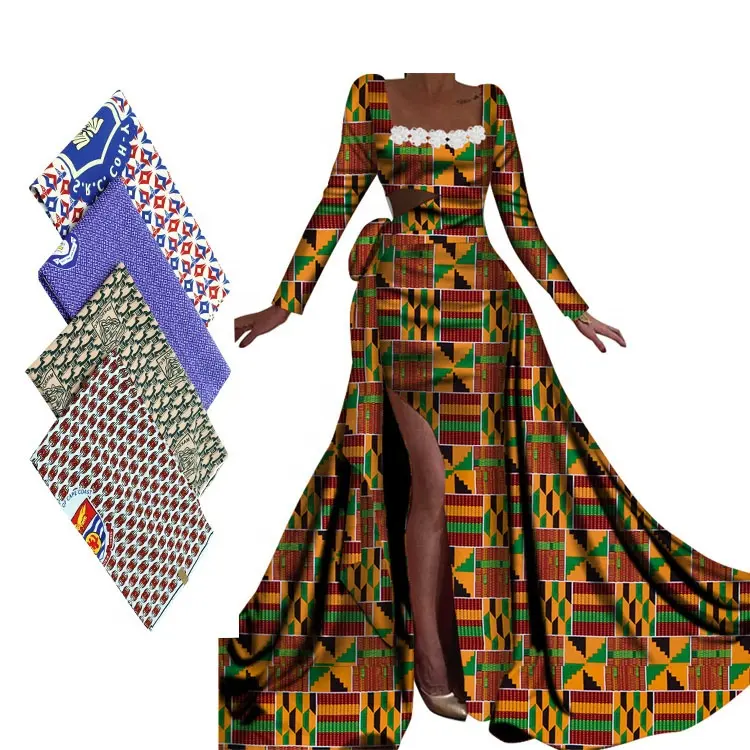 गर्म बिक्री निर्माता थोक पारंपरिक अफ्रीकी मोम कपड़ा नाइजीरियाई आवरण अंकारा मोम कपड़ा