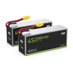 แบตเตอรี่ลิเธียมโซลิดสเตตสำหรับโดรน 4S 25Ah 14.8V 370Wh 125A ความหนาแน่นพลังงานสูง น้ำหนักเบา - Product Image 4