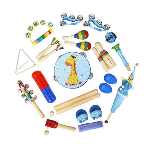 Juego de instrumentos de percusión musical Orff, 22 piezas, material didáctico musical para educación temprana para el aula de jardín de infantes - Product Image 1