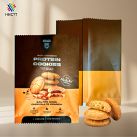 Sac à fermeture arrière avec impression personnalisée sachet de qualité alimentaire sachet en plastique mylar sac d'emballage en feuille d'aluminium anti-odeur snack cookies