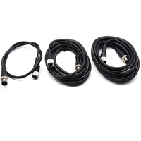 Konektor Industri Berkualitas Baik M12 5pin Lurus Male ke Female dengan Pelindung, Konektor Cetak Kabel Plug