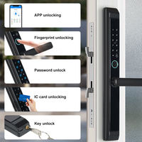 Cerradura Inteligente Delgada de Aluminio WECOM DQ2 con Tecnología Broken Bridge, Compatible con la Aplicación Tuya, Wi-Fi, Huella Dactilar, Memoria en la Nube, Tarjeta de Memoria, para Puertas de Madera/Acero