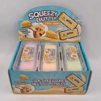 Bâton de beurre croustillant en PU souple à montée lente, jouet anti-stress à presser en forme d'aliment, unisexe, vente en gros, à partir de 5 ans