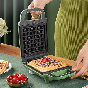 Nueva máquina portátil para hacer sándwiches y desayunos con asa y luz indicadora, calentamiento de doble cara, placa de cocción antiadherente desmontable - Product Image 5