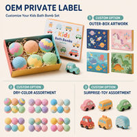 Coffret Cadeau de 6 Bombes de Bain Thème Véhicule pour Enfants avec Jouets Surprise, Marque Privée OEM, Vente en Gros