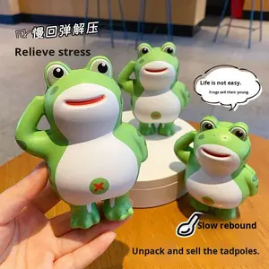 Estatuilla de plástico de rana mágica para aliviar el estrés, muñeca bonita, juguete para apretar para niños de 5 a 7 años, sensación de Internet - Product Image 6