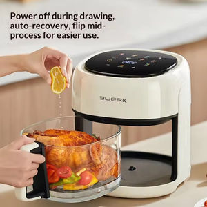 Freidora de Aire Eléctrica Inteligente Multifuncional de Gran Capacidad con Recipiente Interior Visible de Vidrio para el Hogar, Venta al por Mayor - Product Image 3