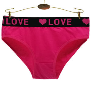 Yun Meng Ni-ropa interior de mujer, bragas sexys de algodón sólidas con banda de corazón de amor - Product Image 5