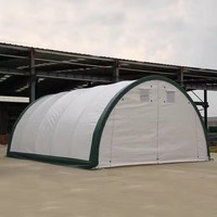 Carpa de Almacenamiento Industrial Plegable Tipo Salón con Doble Armazón y Alta Resistencia