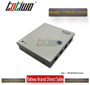 고품질 공장 직접 판매 스위칭 전원 공급 장치 12V 5A 60W CCTV 전원 공급 장치 상자 9 채널 포트 출력 - Product Image 4