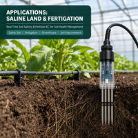 Sonde de salinité du sol à 4 électrodes, sonde EC RS485 Modbus RTU pour la fertigation et la surveillance des terres salines
