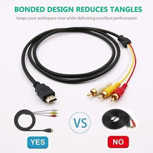 <span class=keywords><strong>Cable</strong></span> <span class=keywords><strong>HDMI</strong></span> <span class=keywords><strong>a</strong></span> <span class=keywords><strong>Rca</strong></span> de cobre de 1,5 m chapado en oro, <span class=keywords><strong>cable</strong></span> <span class=keywords><strong>HDMI</strong></span> <span class=keywords><strong>a</strong></span> AV y <span class=keywords><strong>cable</strong></span> de <span class=keywords><strong>audio</strong></span> y video Lotus HD rojo, blanco y amarillo - Product Image 2