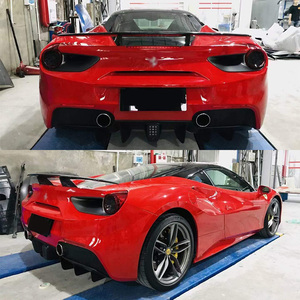 Runde Hot Bán sợi <span class=keywords><strong>carbon</strong></span> body Kit cho FERRARI 488 novitc phong cách hoàn hảo đồ đạc Bộ dụng cụ cơ thể phía trước môi phía sau khuếch tán bên váy - Product Image 3