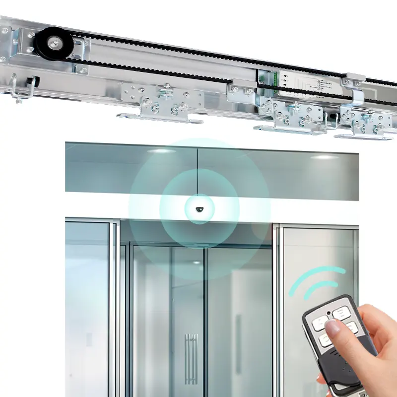 Ketten typ Infrarot sensor Einfache Installation Kommerzielles automatisches Eingangs system Automatischer Schiebetür antrieb für Glastür