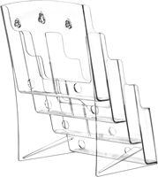 Étagère de présentation transparente, moderne, écologique, recyclable, à 4 niveaux, légère, multi-couches, autoportante, facile à assembler, personnalisable