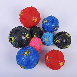 Giggle Squeaky Interactive Pet Chew Ball TPU Puppy Slow Feeder Food Puzzle Toy Enrichment Dog Treat Dispensing Toy