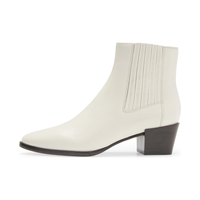 Sepatu Boots Almond Toe Kulit Asli dengan Pinggiran Elastis untuk Acara Formal, Kantor, Keseharian, Fashion, Grosir, OEM, ODM